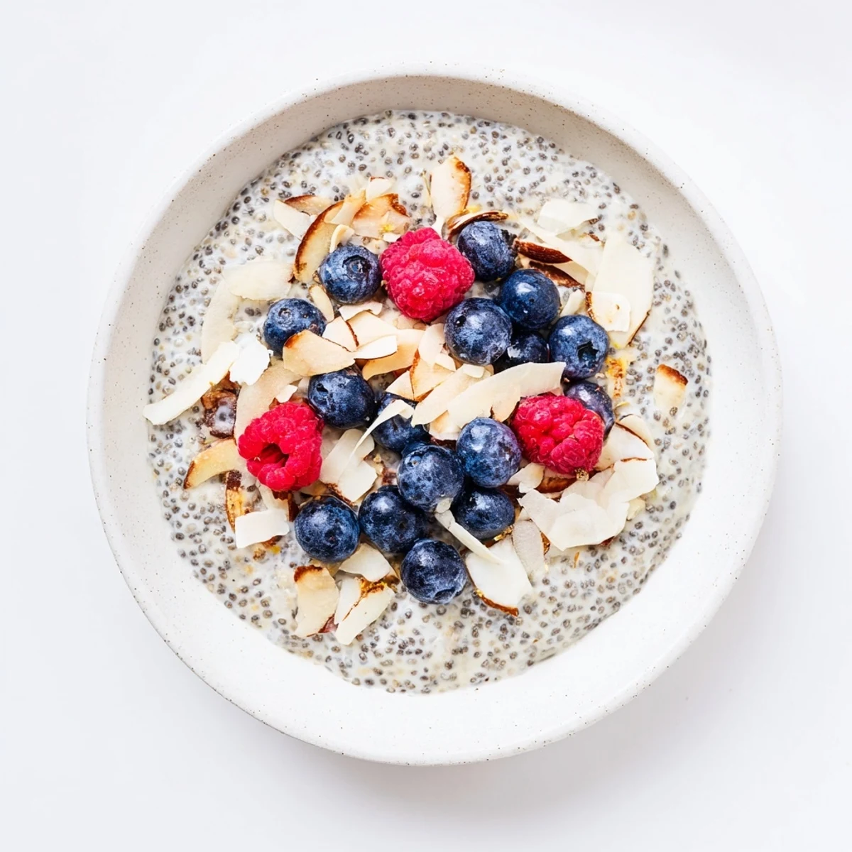 Nutritious poppy seed chia pudding with a spoon, ready for breakfast or a healthy dessert.
