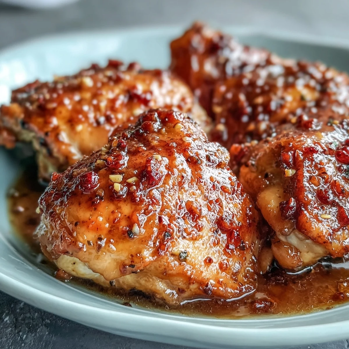 Slow cooker honey mustard chicken breasts in a glossy, velvety golden sauce, served hot over fluffy white rice for a comforting dinner.