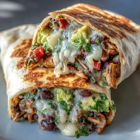 Warm veggie burritos filled with melted cheddar, smoky spices, and fresh cilantro, served with lime wedges.