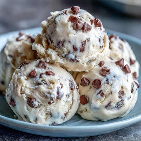 Spoonfuls of Greek Yogurt Cookie Dough showcase a scoopable, egg-free treat, with buttery sweetness and tangy yogurt notes.