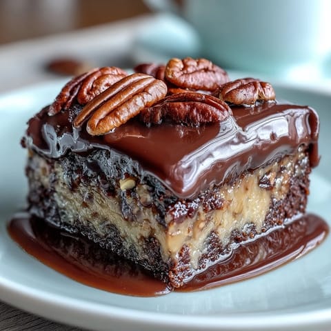 Kentucky Derby Chocolate Pecan Tart with glossy chocolate filling and toasted pecans, perfect for race day celebrations or Southern gatherings.