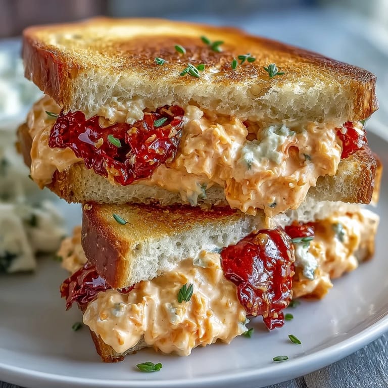 Delicate white bread finger sandwiches filled with classic Southern pimento cheese spread, garnished and ready for entertaining.
