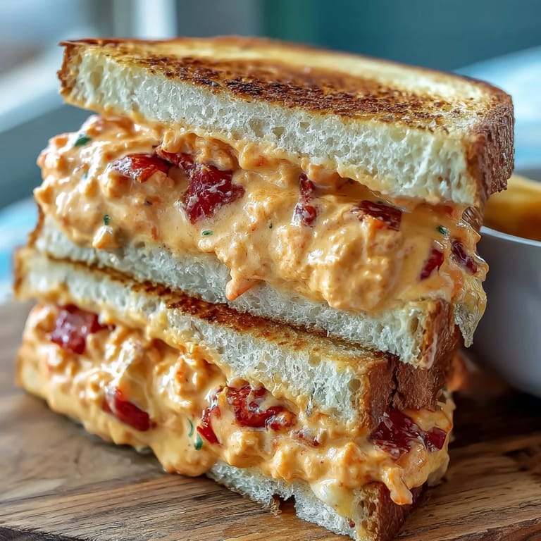 Elegant tea sandwiches with homemade pimento cheese, cut into bite-sized portions for easy party appetizers.