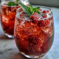 Refreshing raspberry lemon spritz mocktail with fresh berries, zesty lemon, and sparkling water—perfect for summer gatherings.