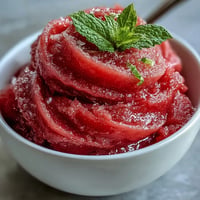 Refreshing 3-ingredient Watermelon Sorbet, a vibrant frozen treat perfect for summer.