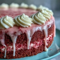 Bridal Shower Rosé Velvet Cake boasts a delicate pink crumb and elegant gold drip.